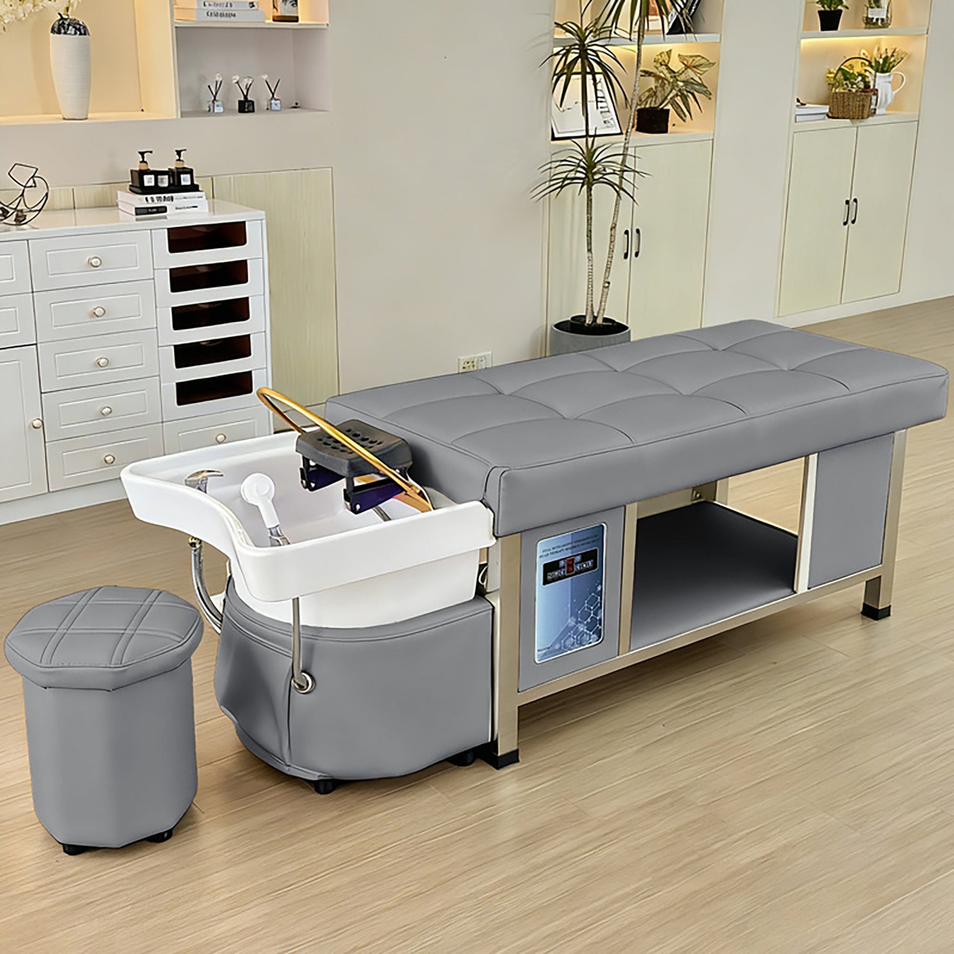 611 - 1NM | Plumbed | Head Spa Shampoo Bed — Water Circulation & Fumigation | SSW | Head Spa Beds (Plumbed) by SSW - SH Salons