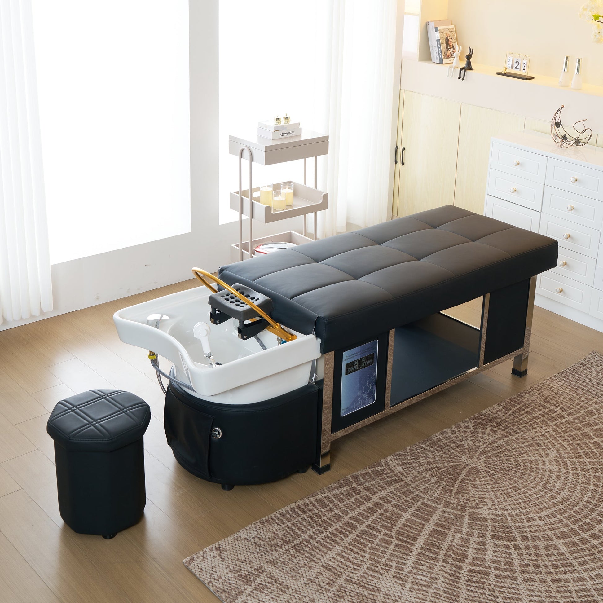 611 - 1NM | Plumbed | Head Spa Shampoo Bed — Water Circulation & Fumigation | SSW | Head Spa Beds (Plumbed) by SSW - SH Salons