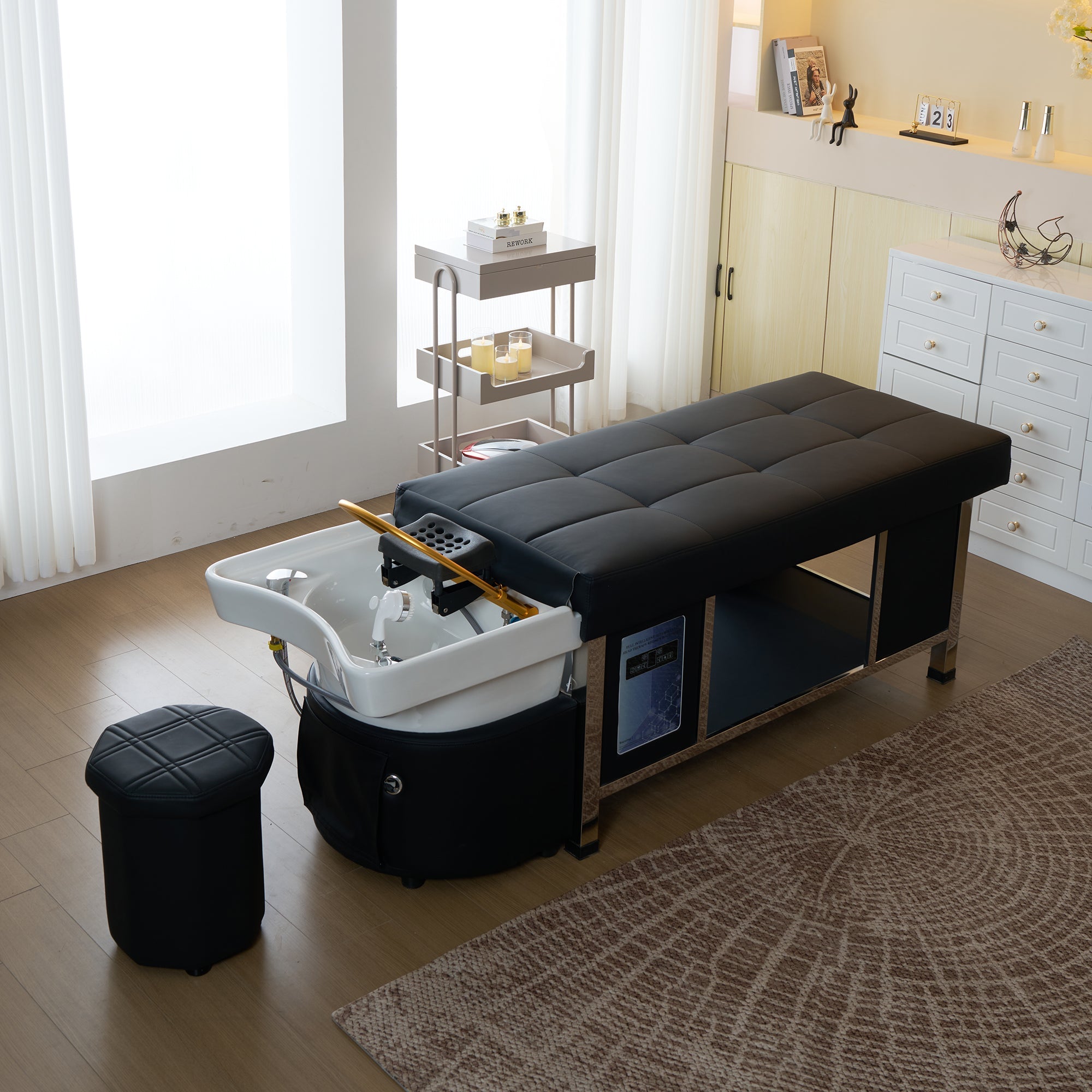 611 - 1NM | Plumbed | Head Spa Shampoo Bed — Water Circulation & Fumigation | SSW | Head Spa Beds (Plumbed) by SSW - SH Salons