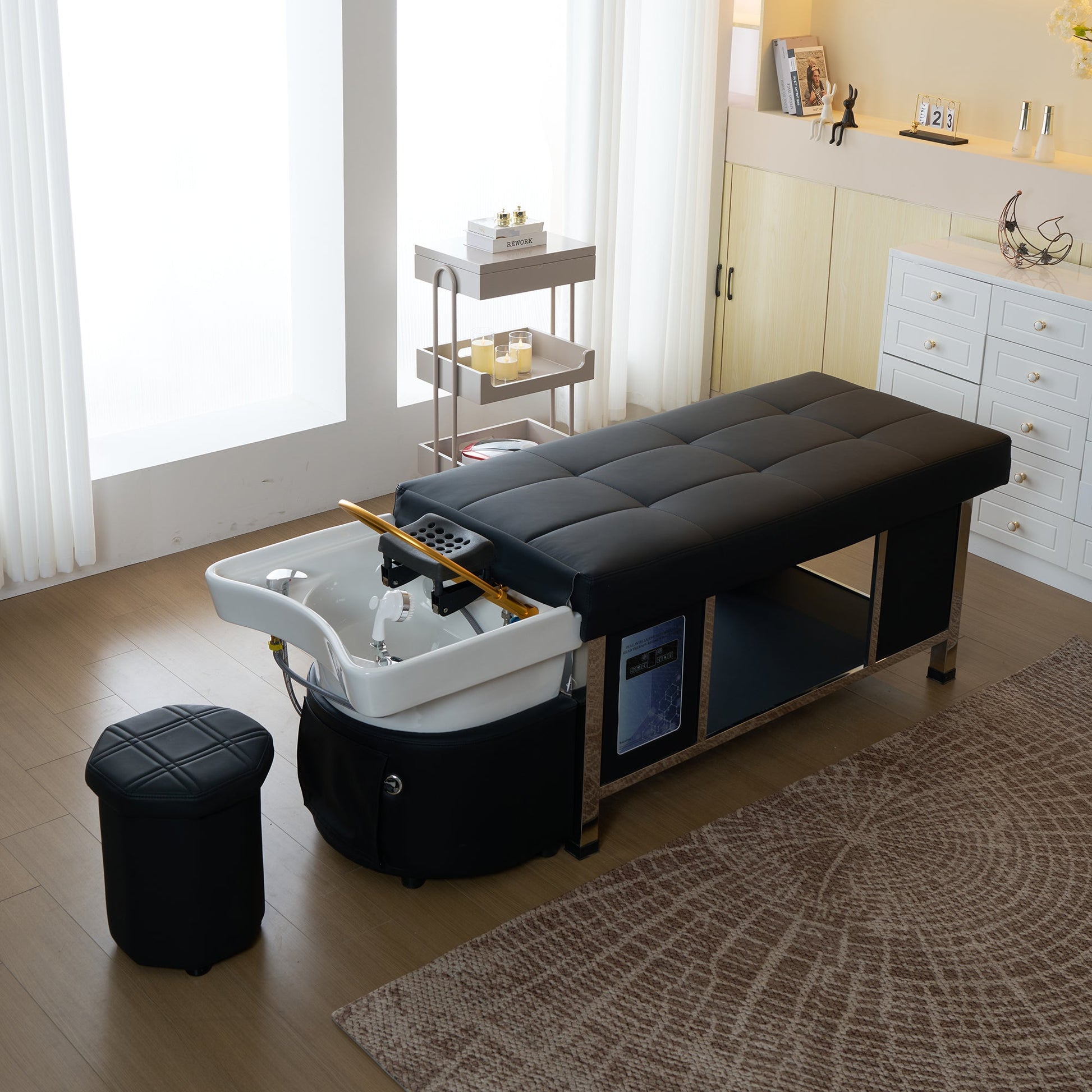 611 - 1NM | Plumbed | Head Spa Shampoo Bed — Water Circulation & Fumigation | SSW | Head Spa Beds (Plumbed) by SSW - SH Salons