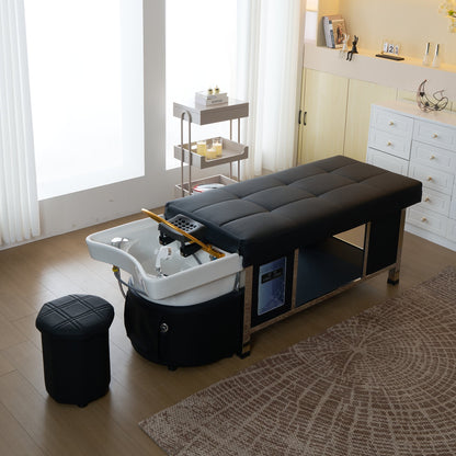 611 - 1NM | Plumbed | Head Spa Shampoo Bed — Water Circulation & Fumigation | SSW | Head Spa Beds (Plumbed) by SSW - SH Salons