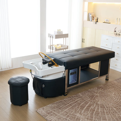 611 - 1NM | Plumbed | Head Spa Shampoo Bed — Water Circulation & Fumigation | SSW | Head Spa Beds (Plumbed) by SSW - SH Salons