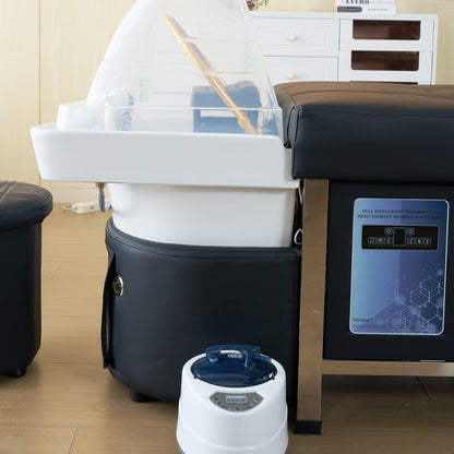 611 - 1NM | Plumbed | Head Spa Shampoo Bed — Water Circulation & Fumigation | SSW | Head Spa Beds (Plumbed) by SSW - SH Salons