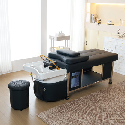 611 - 1NM | Plumbed | Head Spa Shampoo Bed — Water Circulation & Fumigation | SSW | Head Spa Beds (Plumbed) by SSW - SH Salons