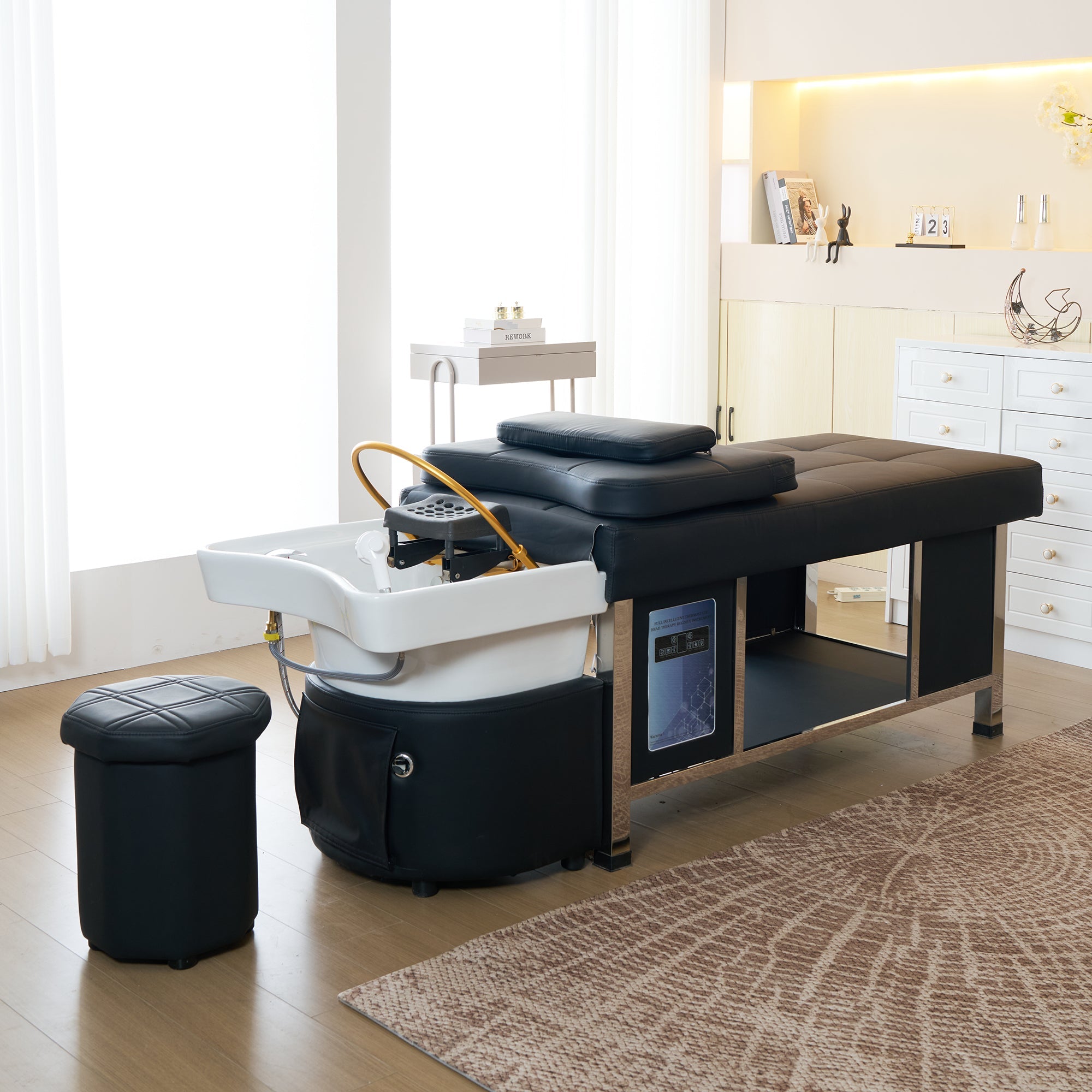 611 - 1NM | Plumbed | Head Spa Shampoo Bed — Water Circulation & Fumigation | SSW | Head Spa Beds (Plumbed) by SSW - SH Salons