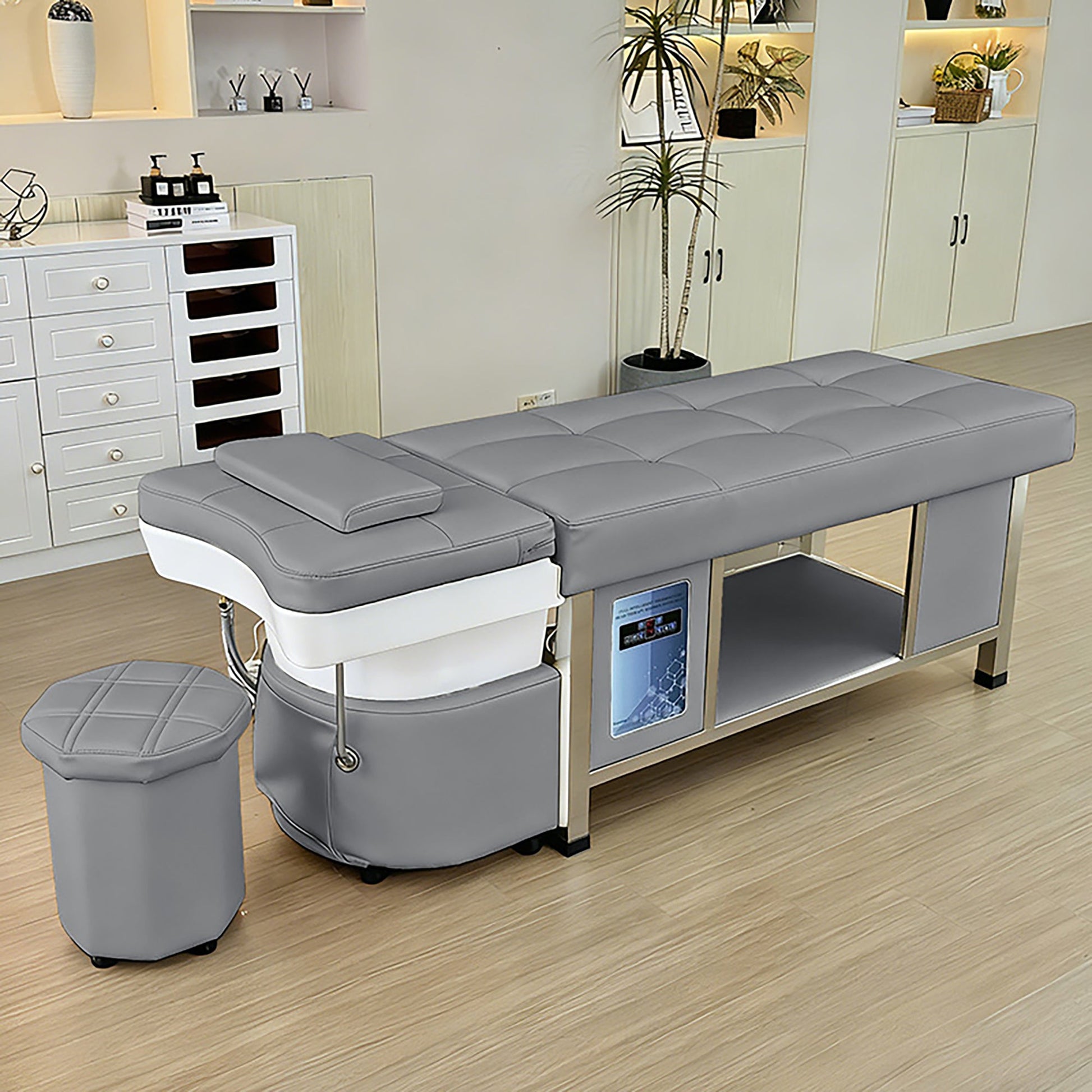 611 - 1NM | Plumbed | Head Spa Shampoo Bed — Water Circulation & Fumigation | SSW | Head Spa Beds (Plumbed) by SSW - SH Salons