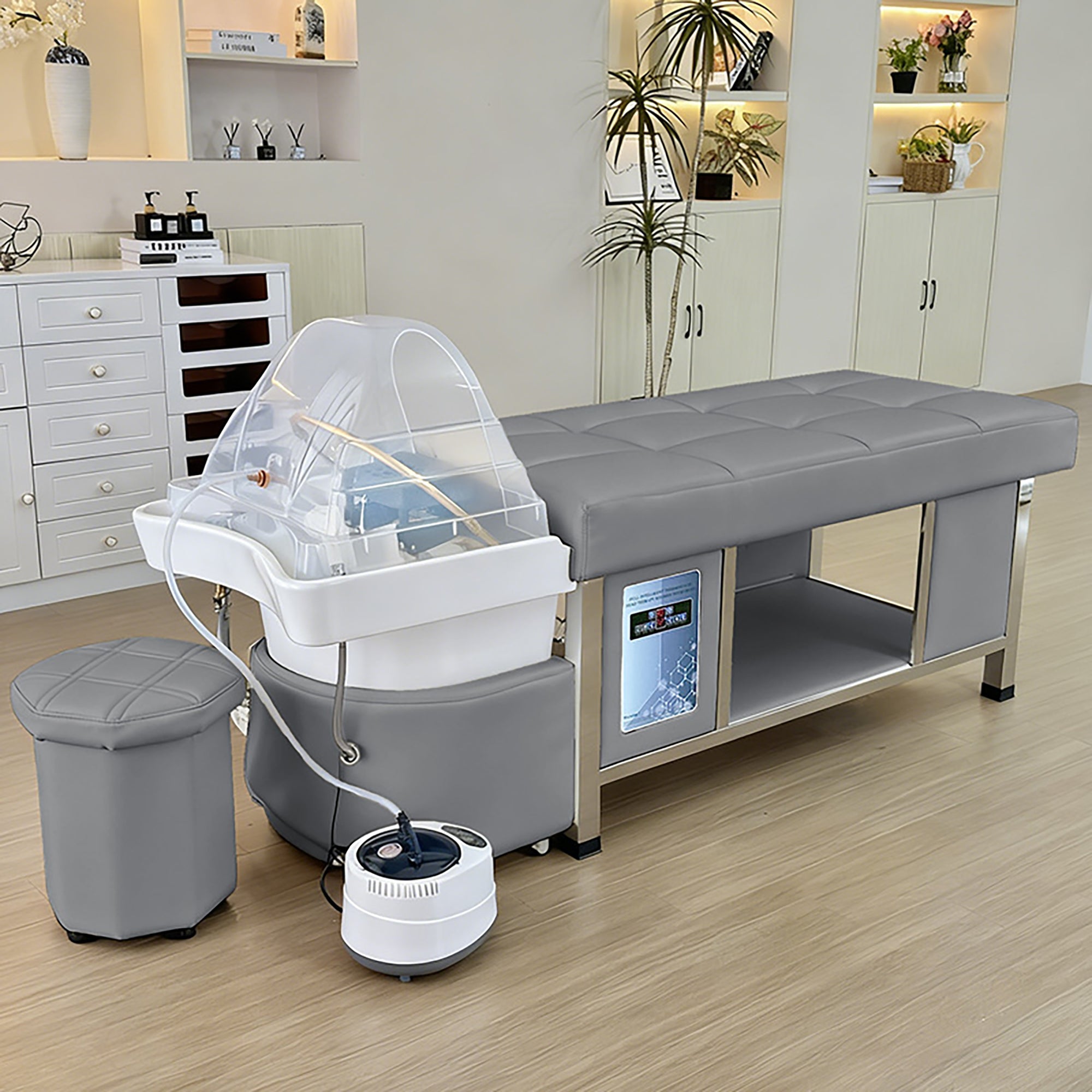 611 - 1NM | Plumbed | Head Spa Shampoo Bed — Water Circulation & Fumigation | SSW | Head Spa Beds (Plumbed) by SSW - SH Salons