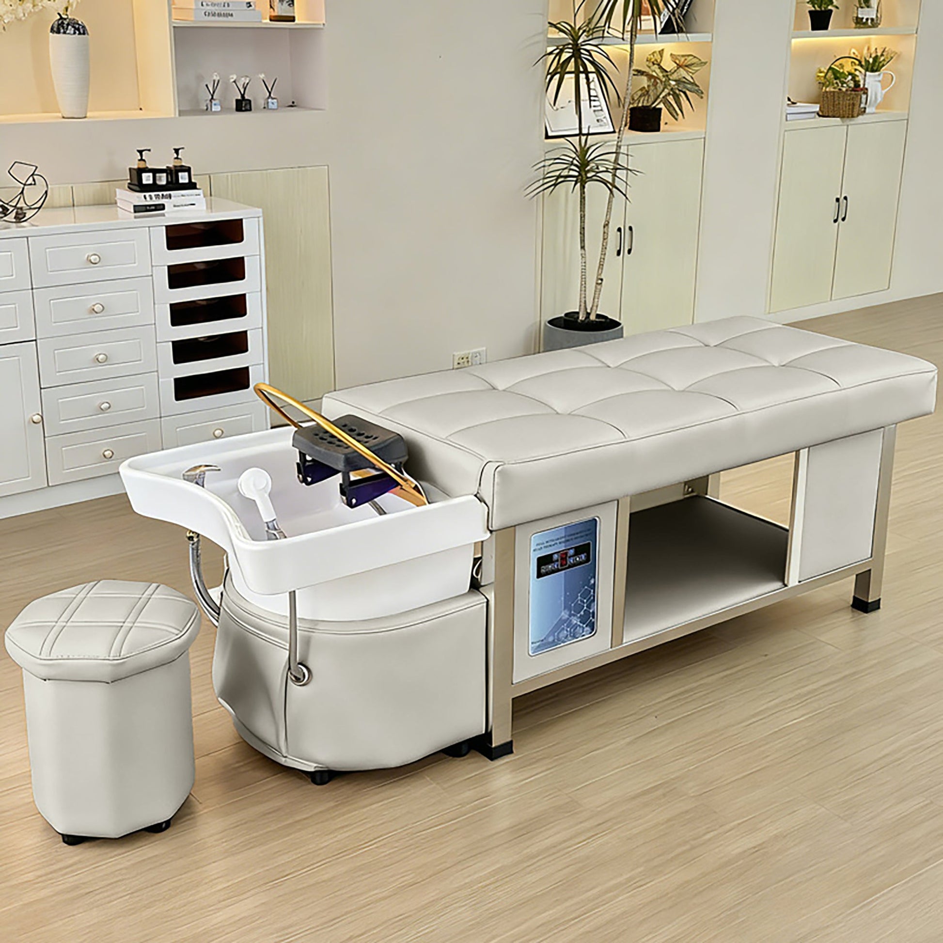 611 - 1NM | Plumbed | Head Spa Shampoo Bed — Water Circulation & Fumigation | SSW | Head Spa Beds (Plumbed) by SSW - SH Salons