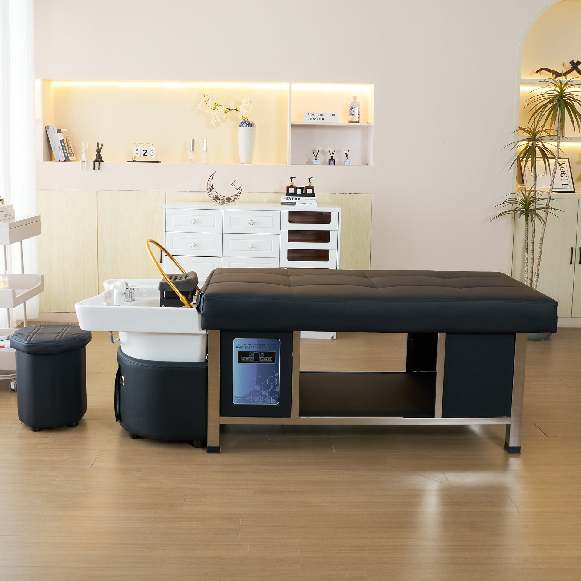 611 - 1NM | Plumbed | Head Spa Shampoo Bed — Water Circulation & Fumigation | SSW | Head Spa Beds (Plumbed) by SSW - SH Salons