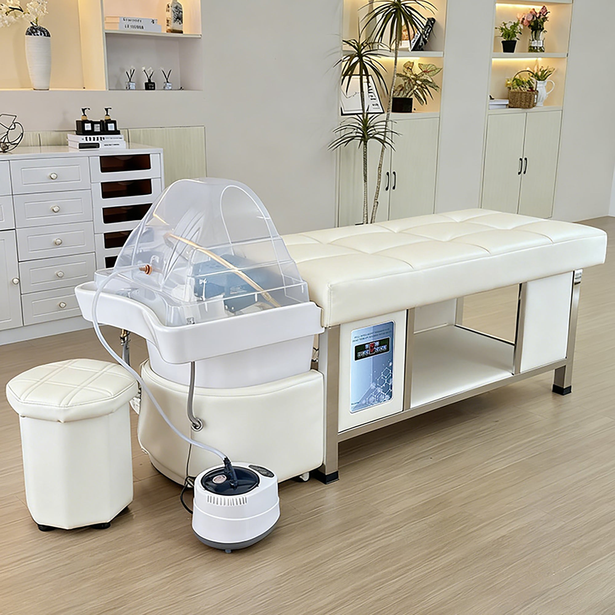 611 - 1NM | Plumbed | Head Spa Shampoo Bed — Water Circulation & Fumigation | SSW | Head Spa Beds (Plumbed) by SSW - SH Salons