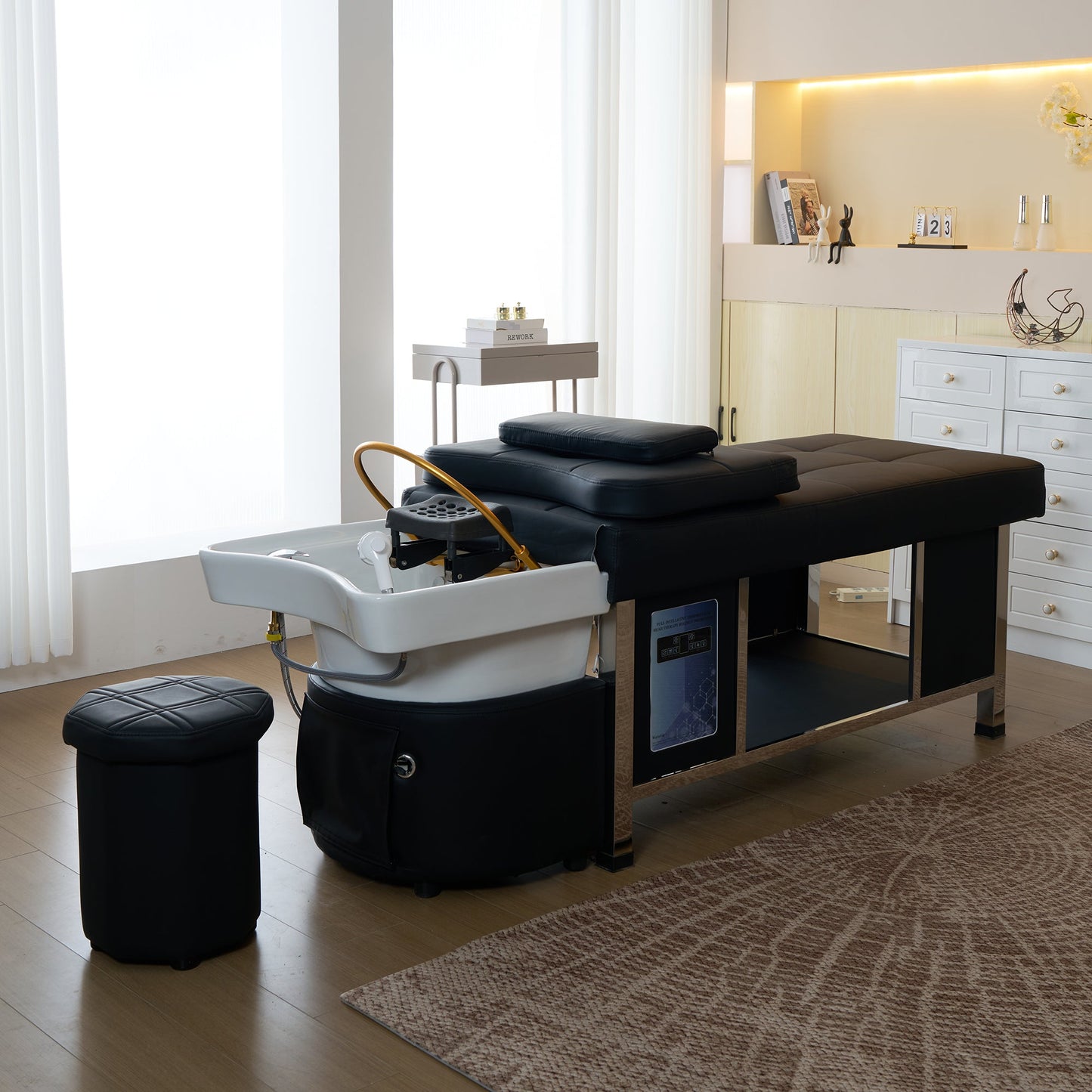 611 - 1NM | Plumbed | Head Spa Shampoo Bed — Water Circulation & Fumigation | SSW | Head Spa Beds (Plumbed) by SSW - SH Salons