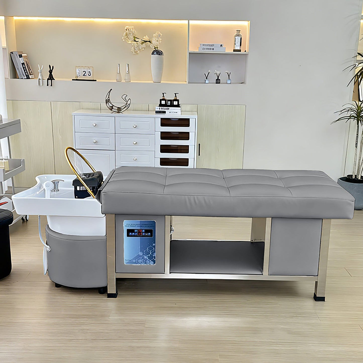 611 - 1NM | Plumbed | Head Spa Shampoo Bed — Water Circulation & Fumigation | SSW | Head Spa Beds (Plumbed) by SSW - SH Salons