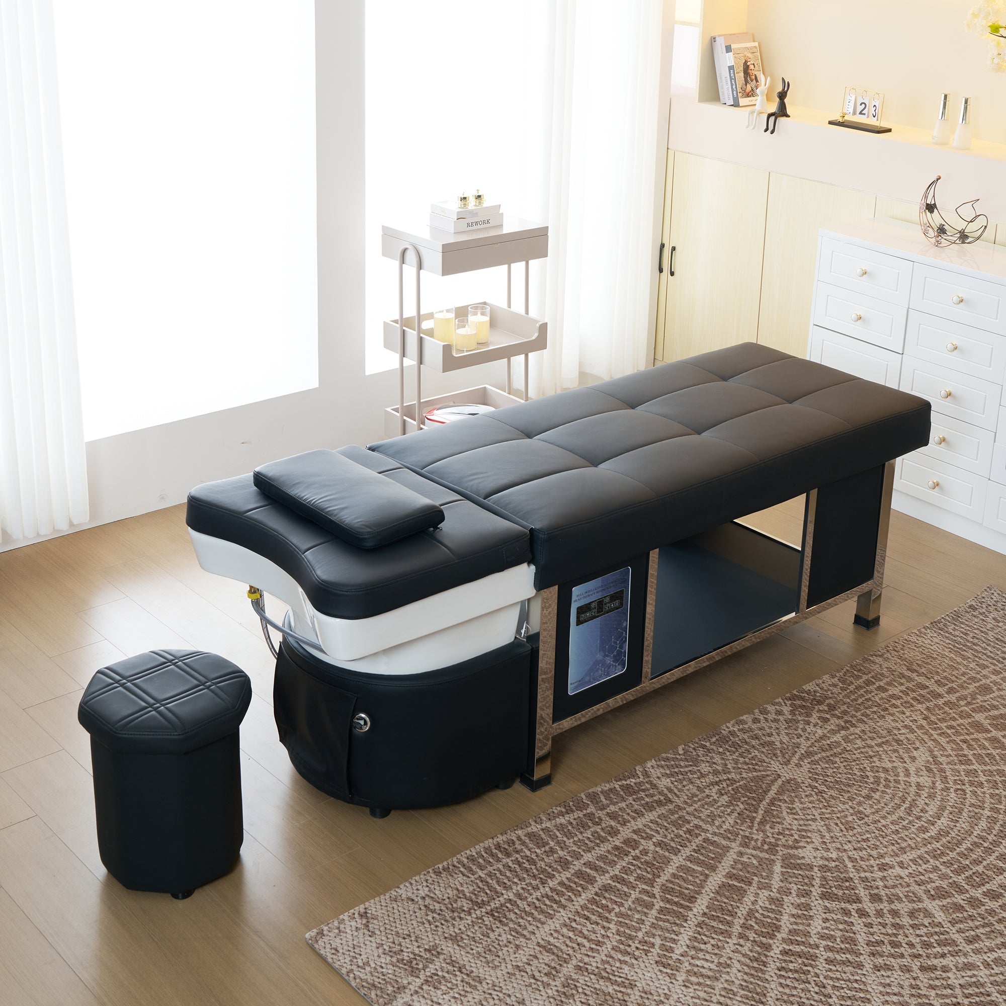 611 - 1NM | Plumbed | Head Spa Shampoo Bed — Water Circulation & Fumigation | SSW | Head Spa Beds (Plumbed) by SSW - SH Salons