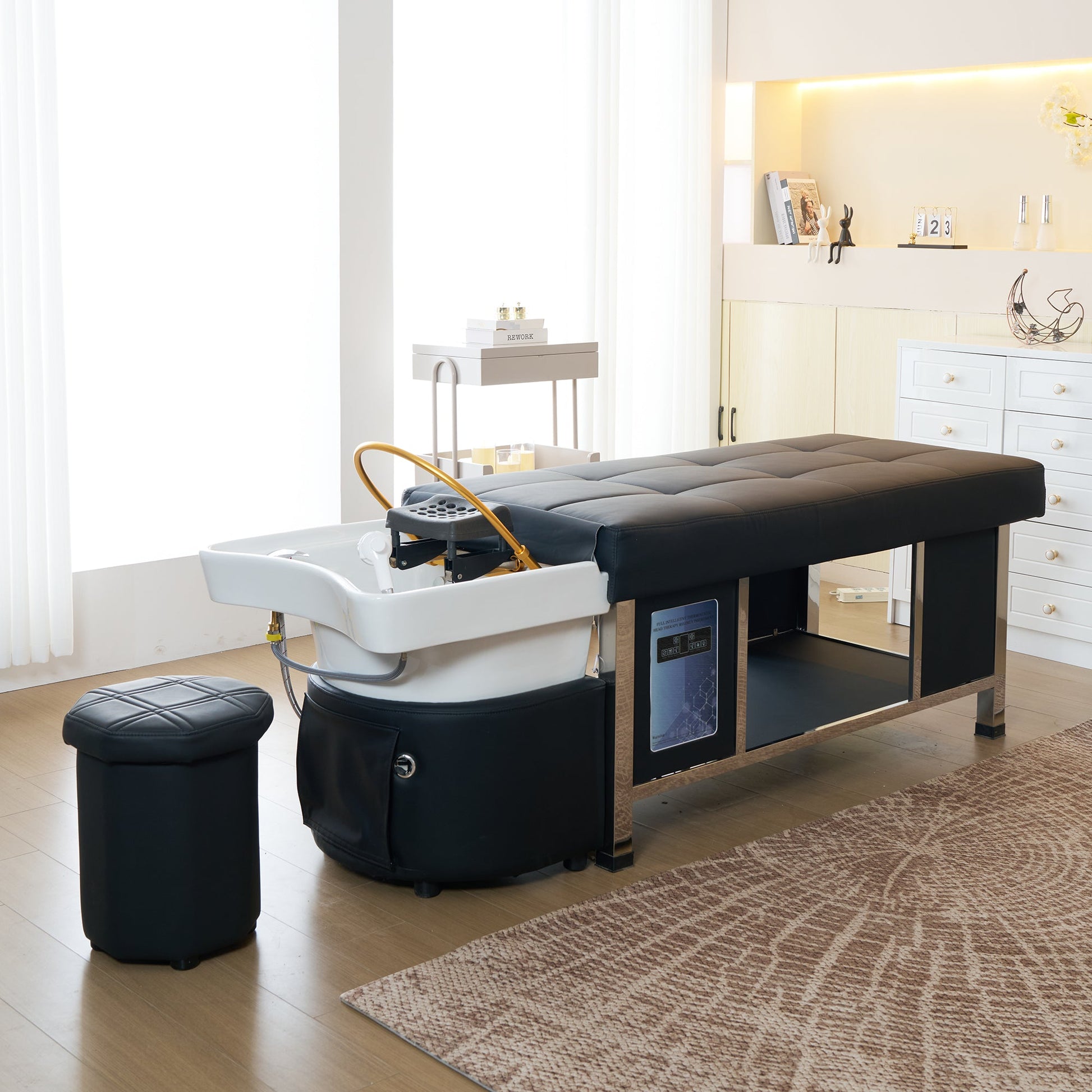 611 - 1NM | Plumbed | Head Spa Shampoo Bed — Water Circulation & Fumigation | SSW | Head Spa Beds (Plumbed) by SSW - SH Salons