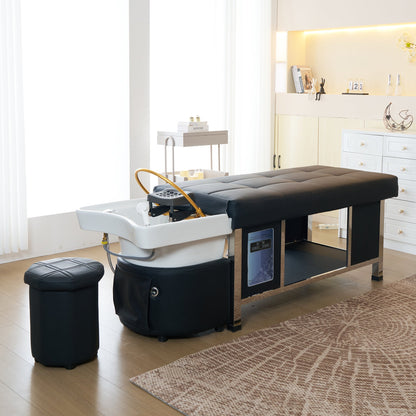 611 - 1NM | Plumbed | Head Spa Shampoo Bed — Water Circulation & Fumigation | SSW | Head Spa Beds (Plumbed) by SSW - SH Salons