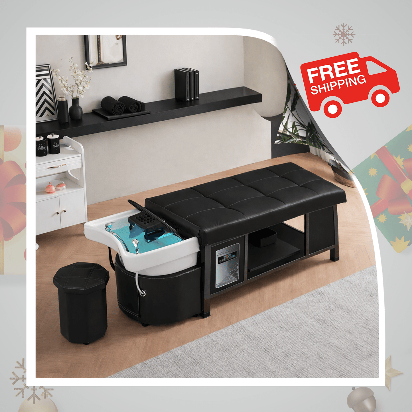 611 - 1NM | Plumbed | Japanese/Korean Head Spa Shampoo Bed— Water Circulation & Fumigation | SSW | Head Spa Beds (Plumbed) by SSW - SH Salons