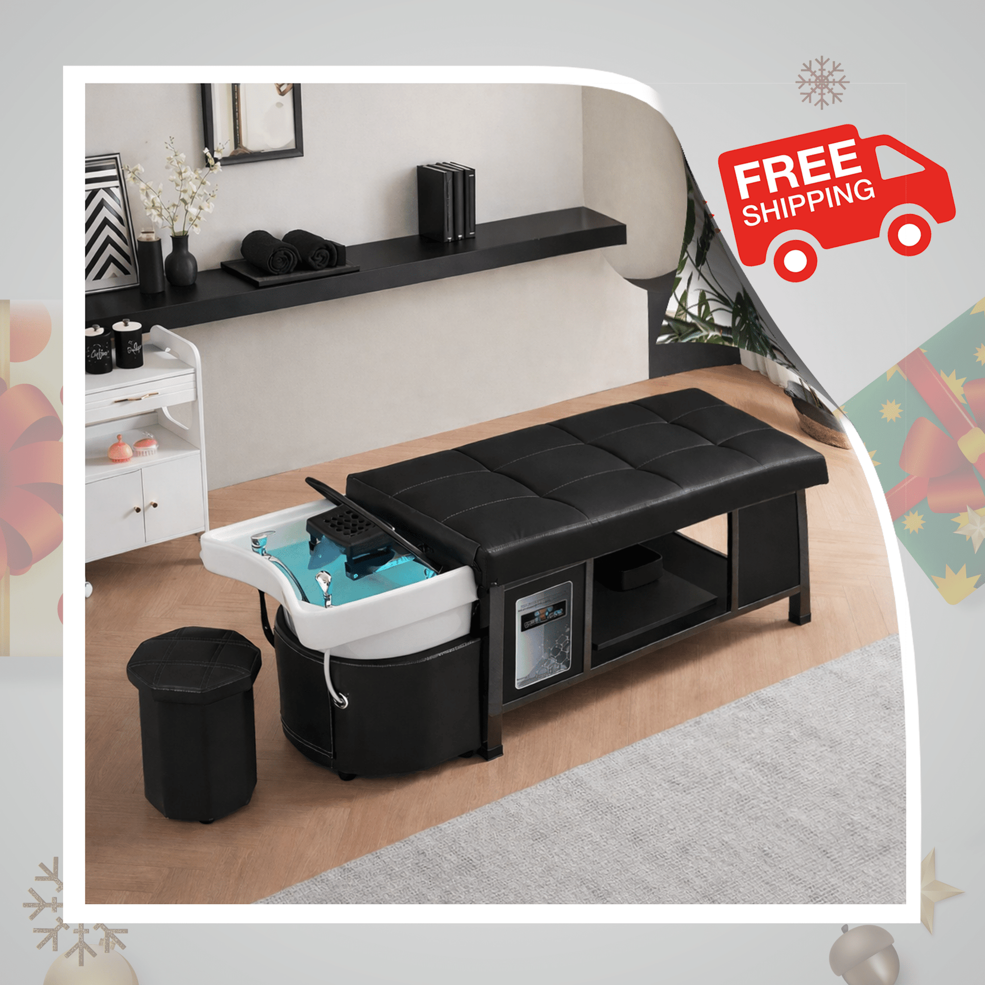 611 - 1NM | Plumbed | Japanese/Korean Head Spa Shampoo Bed— Water Circulation & Fumigation | SSW | Head Spa Beds (Plumbed) by SSW - SH Salons