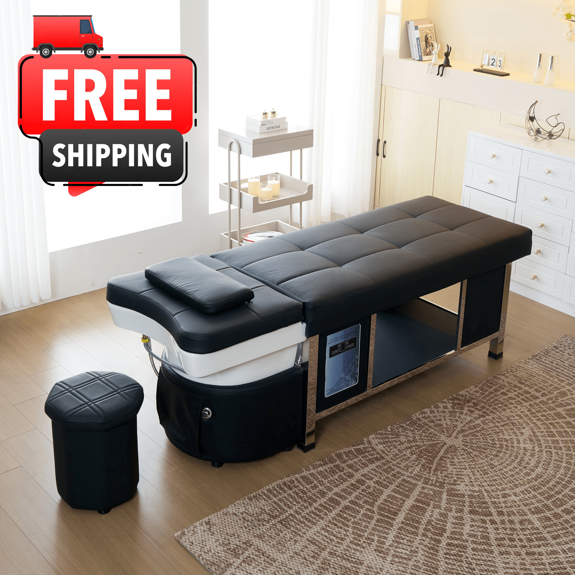 611 - 1NM Plumbed Head Spa Bed – Water Circulation by SSW | SH Salons