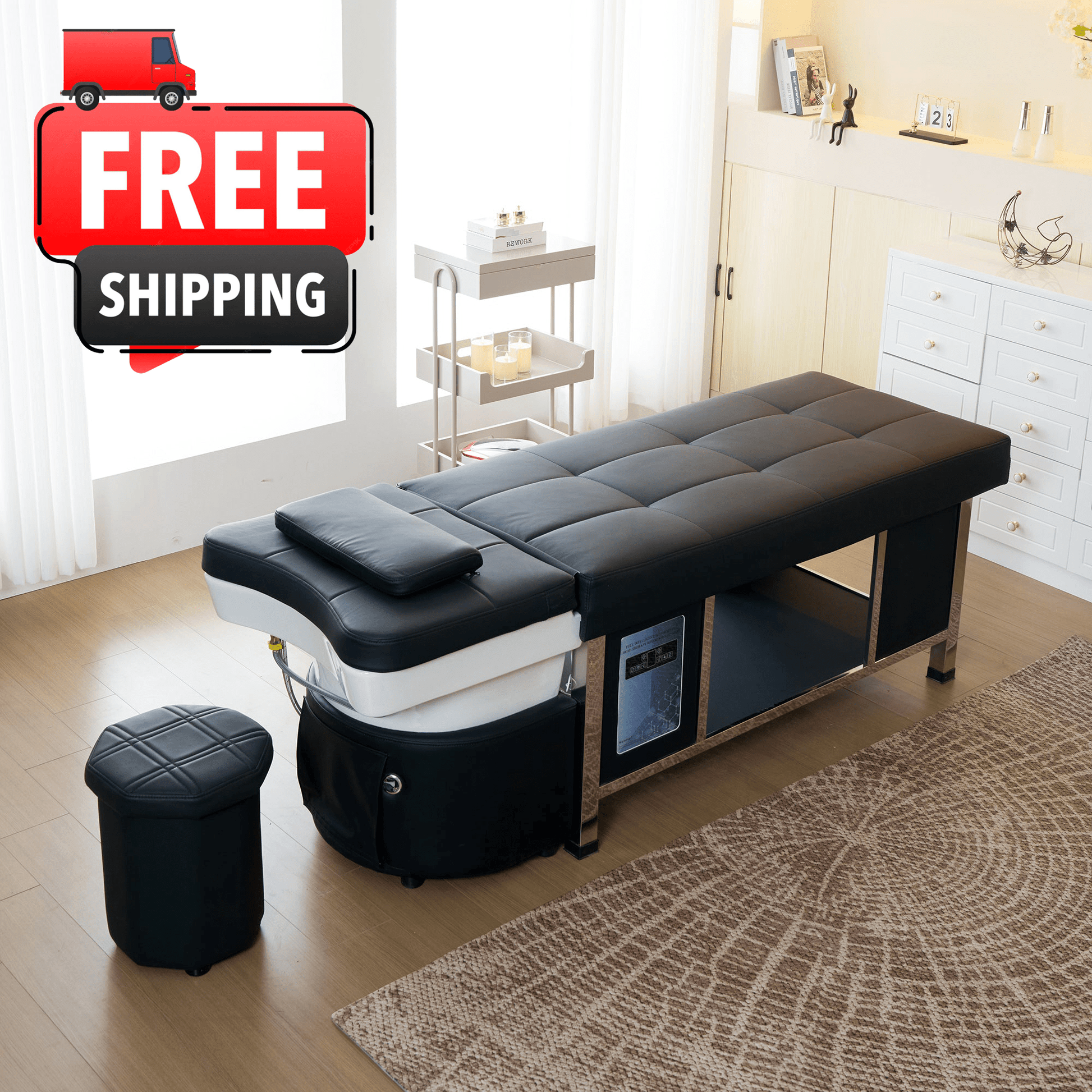 611 - 1NM | Plumbed | Japanese/Korean Head Spa Shampoo Bed | Water Circulation & Fumigation | SSW | Head Spa Beds (Plumbed) by SSW - SH Salons