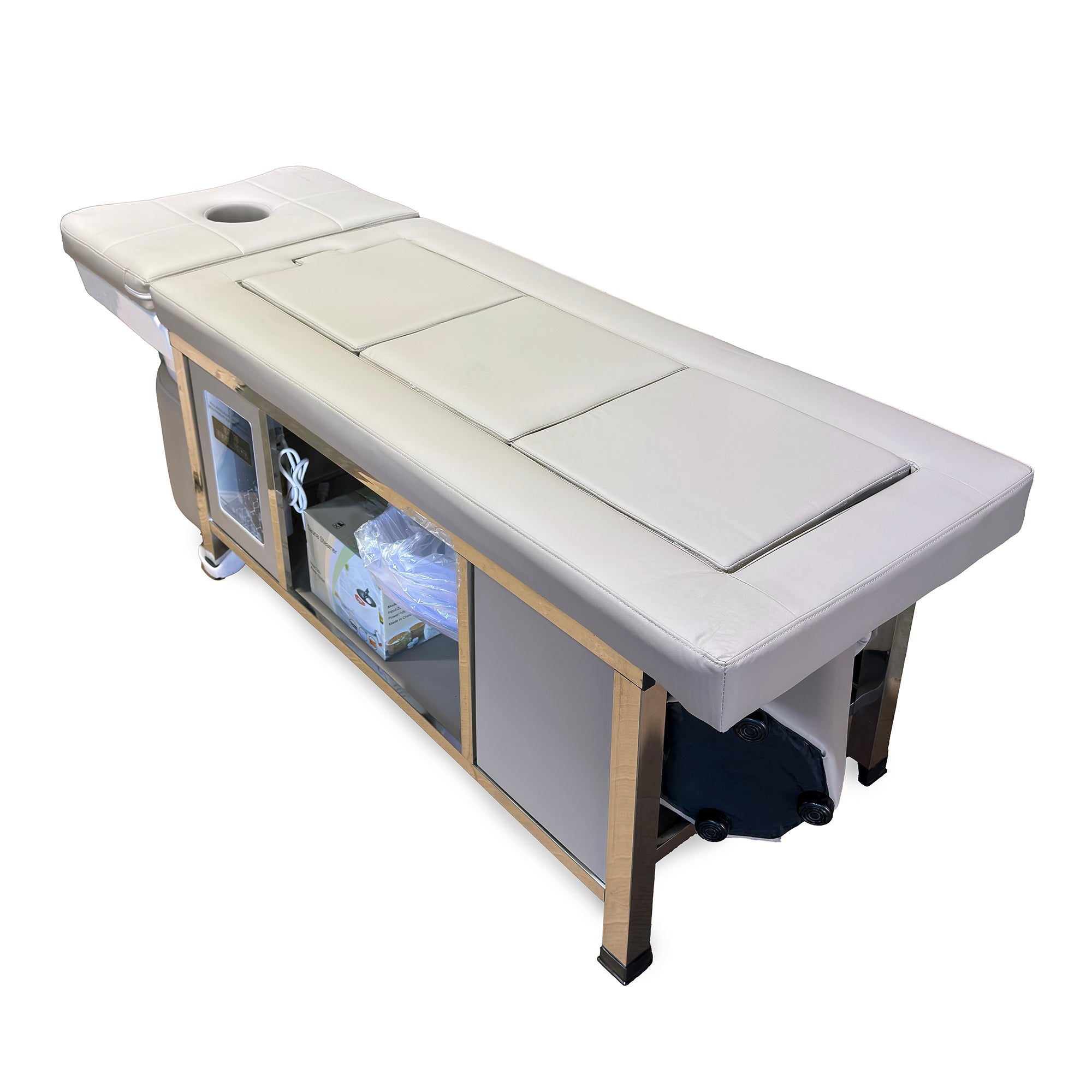 611 - 2 | Plumbed | Head Spa Bed — Magnetic Hot Stone Massage + Storage | SSW | Head Spa Beds (Plumbed) by SSW - SH Salons