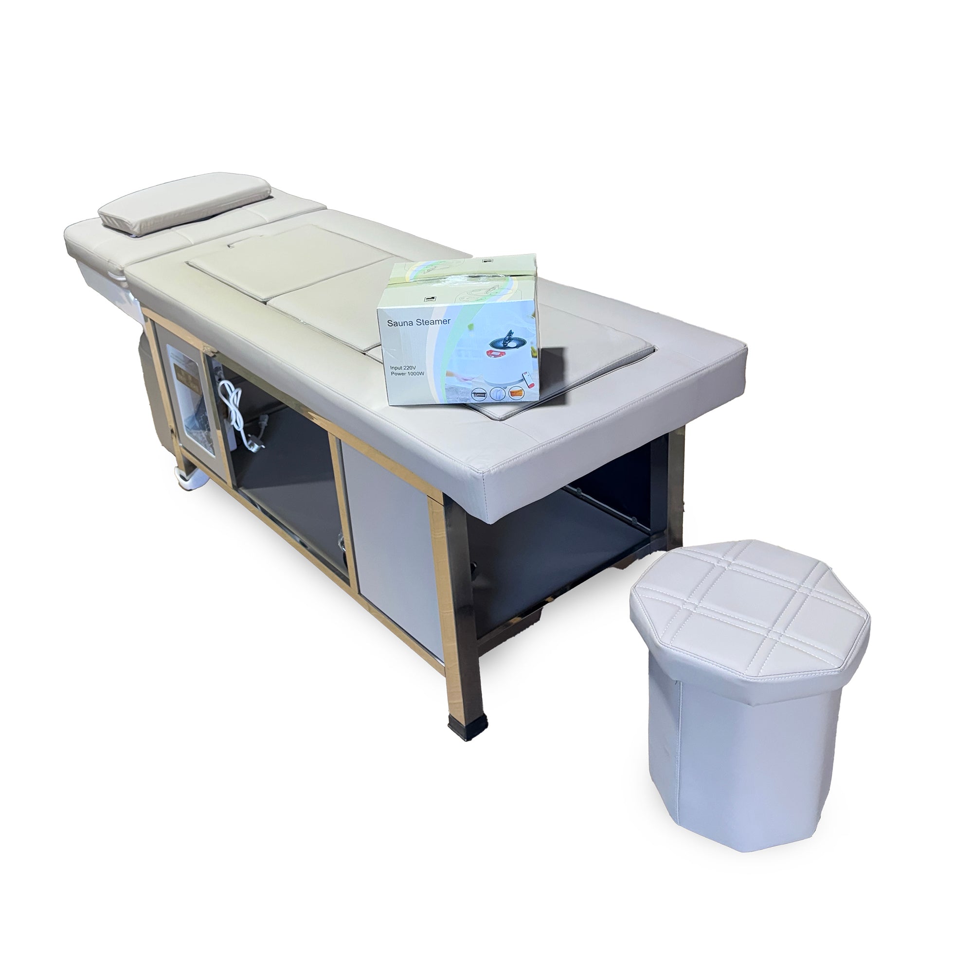 611 - 2 | Plumbed | Head Spa Bed — Magnetic Hot Stone Massage + Storage | SSW | Head Spa Beds (Plumbed) by SSW - SH Salons