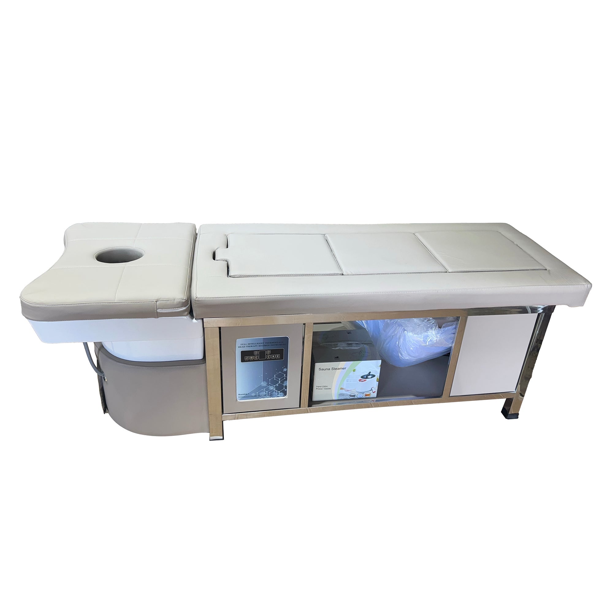 611 - 2 | Plumbed | Head Spa Bed — Magnetic Hot Stone Massage + Storage | SSW | Head Spa Beds (Plumbed) by SSW - SH Salons