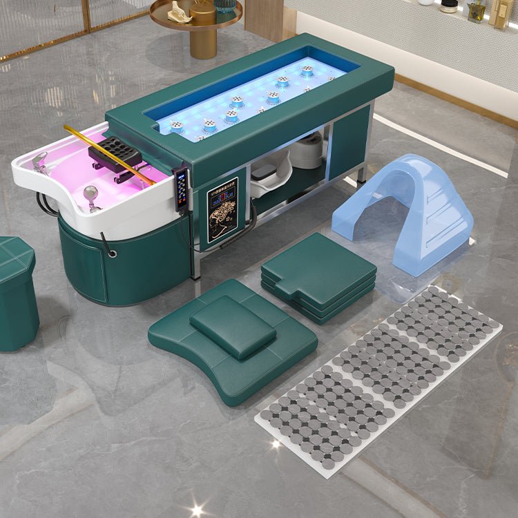 611 - 2 | Plumbed | Head Spa Bed — Magnetic Hot Stone Massage + Storage | SSW | Head Spa Beds (Plumbed) by SSW - SH Salons