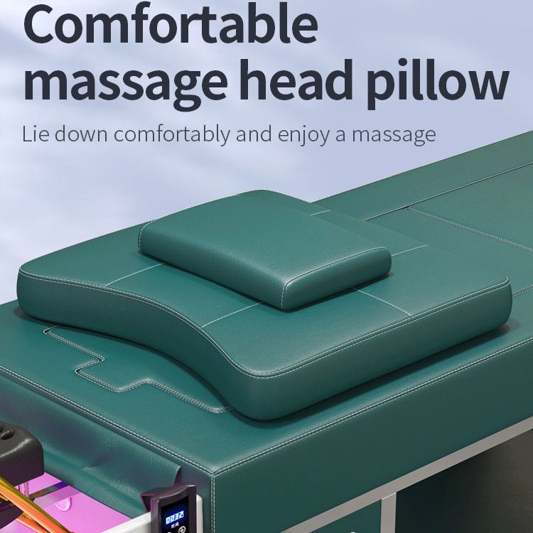 611 - 2 | Massage Setting Shampoo Bed with Under Seat Storage and Ottoman | Natural Hot Stone Magnetic Therapy | SSW - SH Salons