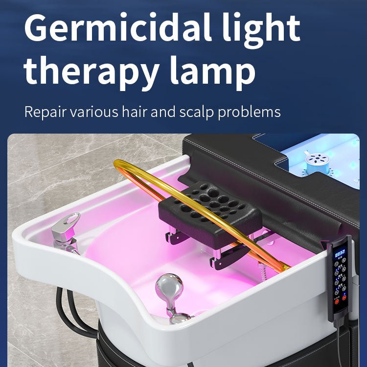 611 - 2 | Plumbed | Head Spa Bed — Magnetic Hot Stone Massage + Storage | SSW | Head Spa Beds (Plumbed) by SSW - SH Salons