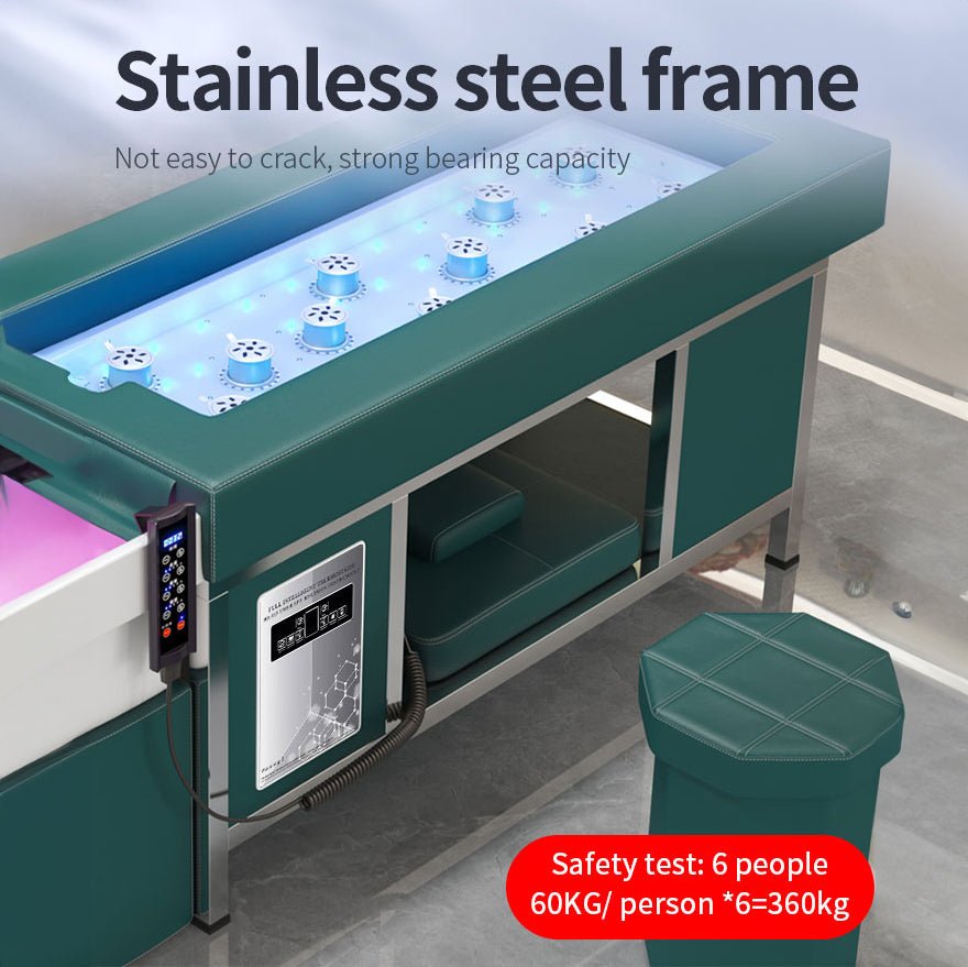 611 - 2 | Plumbed | Head Spa Bed — Magnetic Hot Stone Massage + Storage | SSW | Head Spa Beds (Plumbed) by SSW - SH Salons