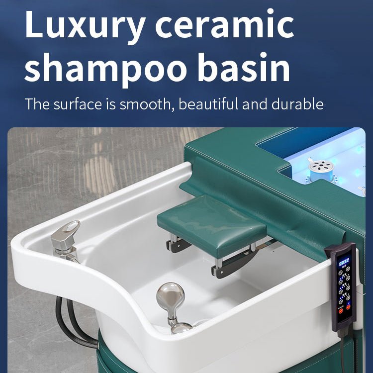 611 - 2 | Plumbed | Head Spa Bed — Magnetic Hot Stone Massage + Storage | SSW | Head Spa Beds (Plumbed) by SSW - SH Salons