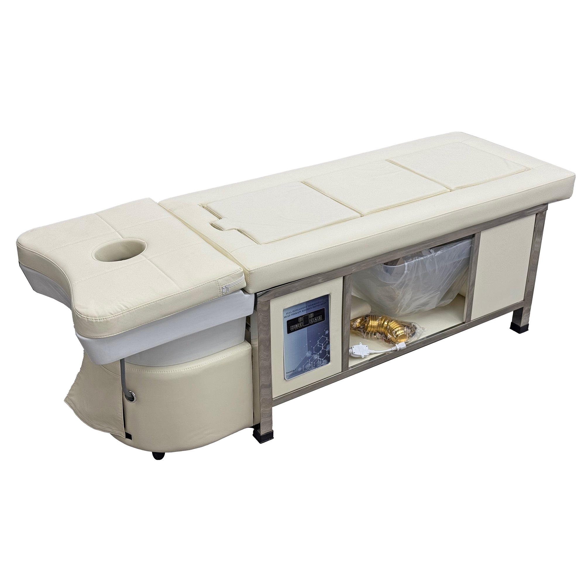 611 - 2 | Plumbed | Head Spa Bed — Magnetic Hot Stone Massage + Storage | SSW | Head Spa Beds (Plumbed) by SSW - SH Salons
