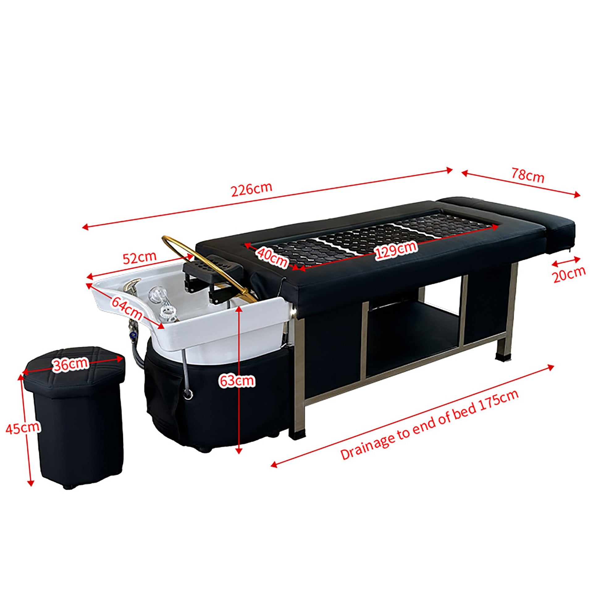 611 - 2D Plumbed Japanese Head Spa Massage Bed – Fresh Water by SSW | SH Salons