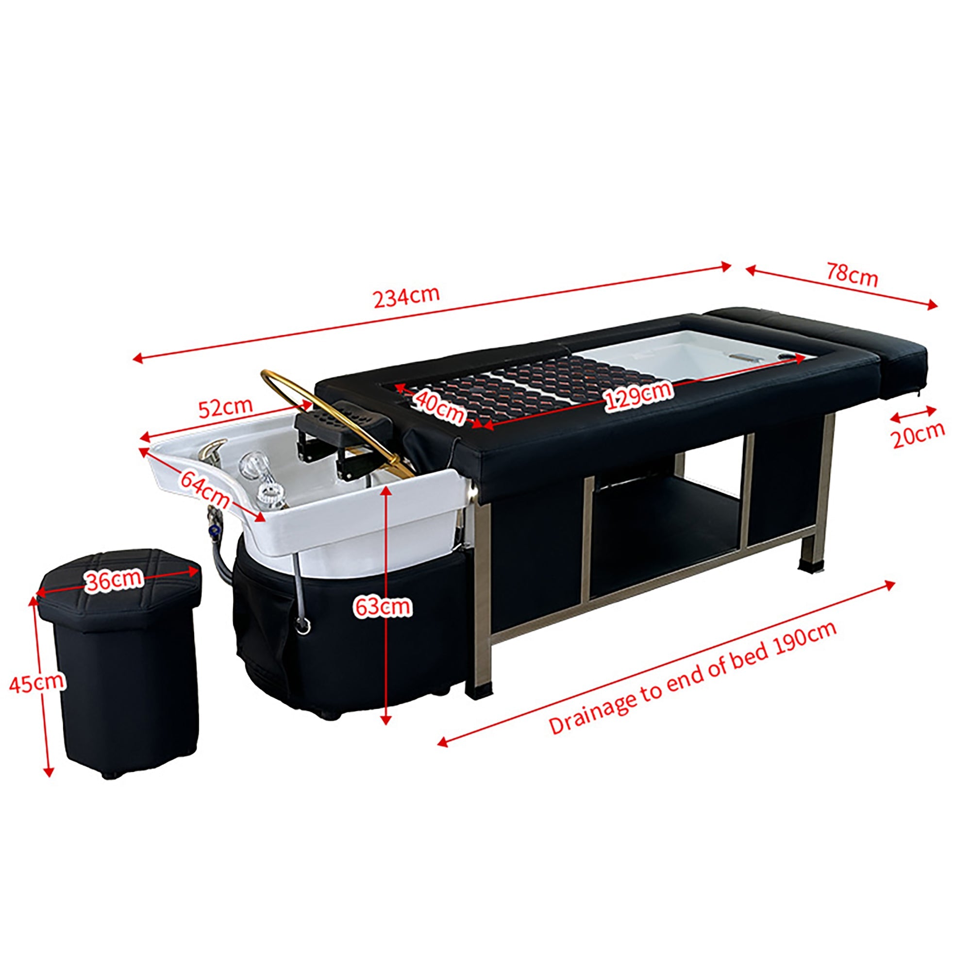 611 - 4D Plumbed Japanese Head Spa Massage Bed – Fresh Water by SSW | SH Salons