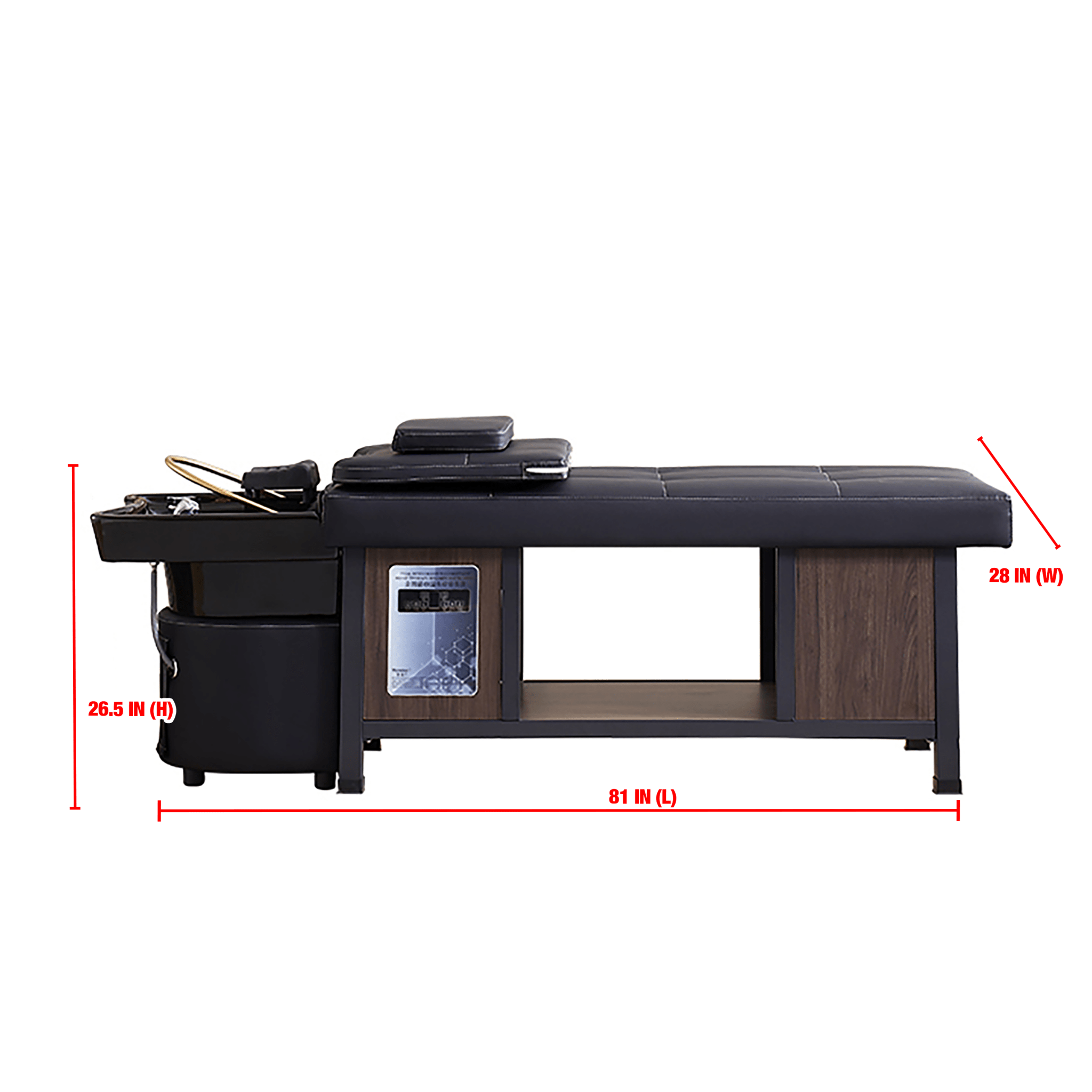 611 - 5C | Plumbed | Thai - Style Head Spa Shampoo Bed — Water Circulation & Fumigation | SSW | Head Spa Beds (Plumbed) by SSW - SH Salons