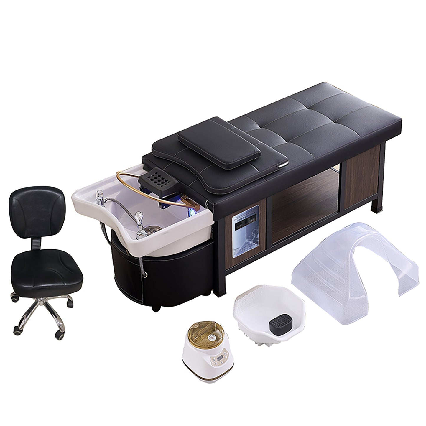 611 - 5C | Plumbed | Thai - Style Head Spa Shampoo Bed — Water Circulation & Fumigation | SSW | Head Spa Beds (Plumbed) by SSW - SH Salons