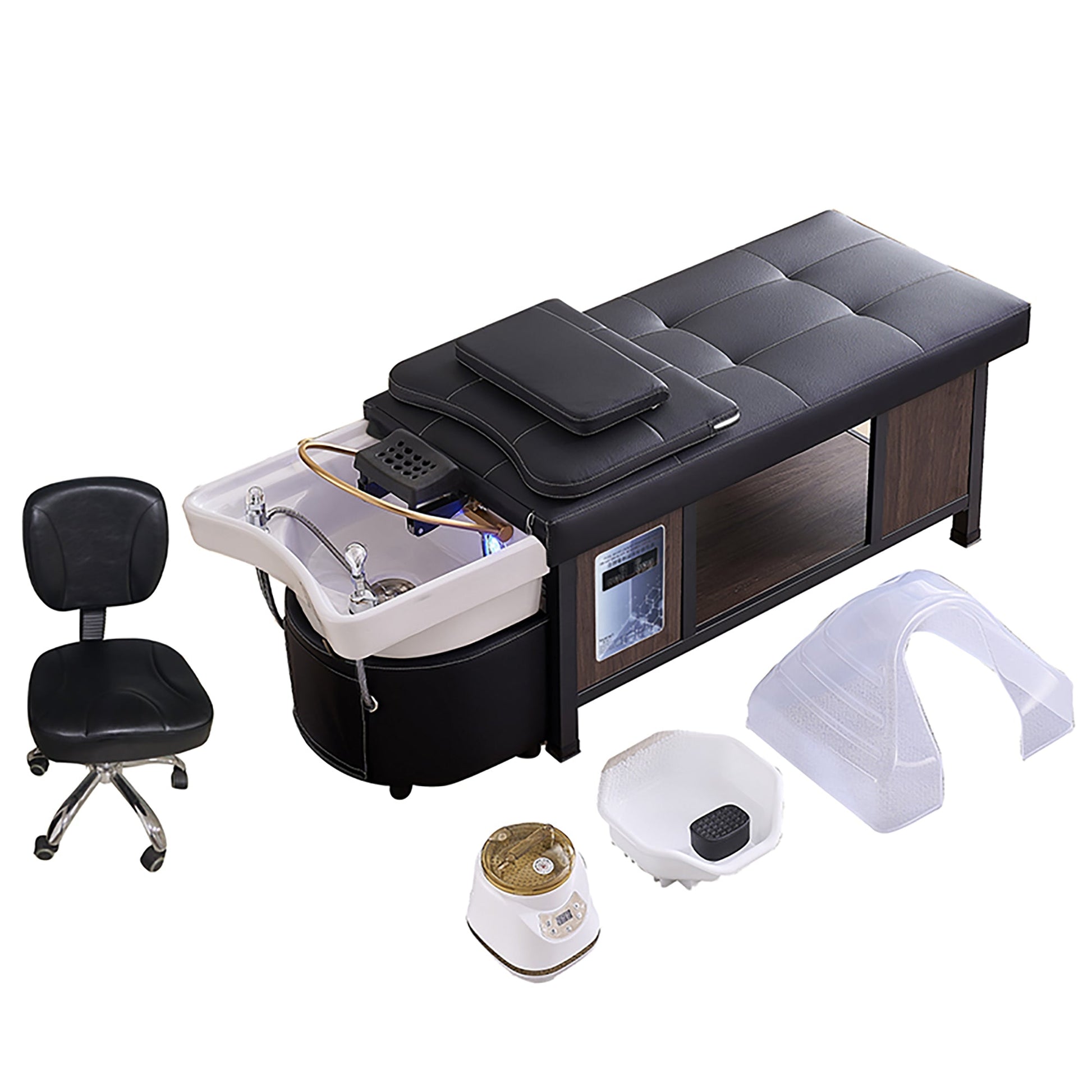 611 - 5C | Plumbed | Thai - Style Head Spa Shampoo Bed — Water Circulation & Fumigation | SSW | Head Spa Beds (Plumbed) by SSW - SH Salons