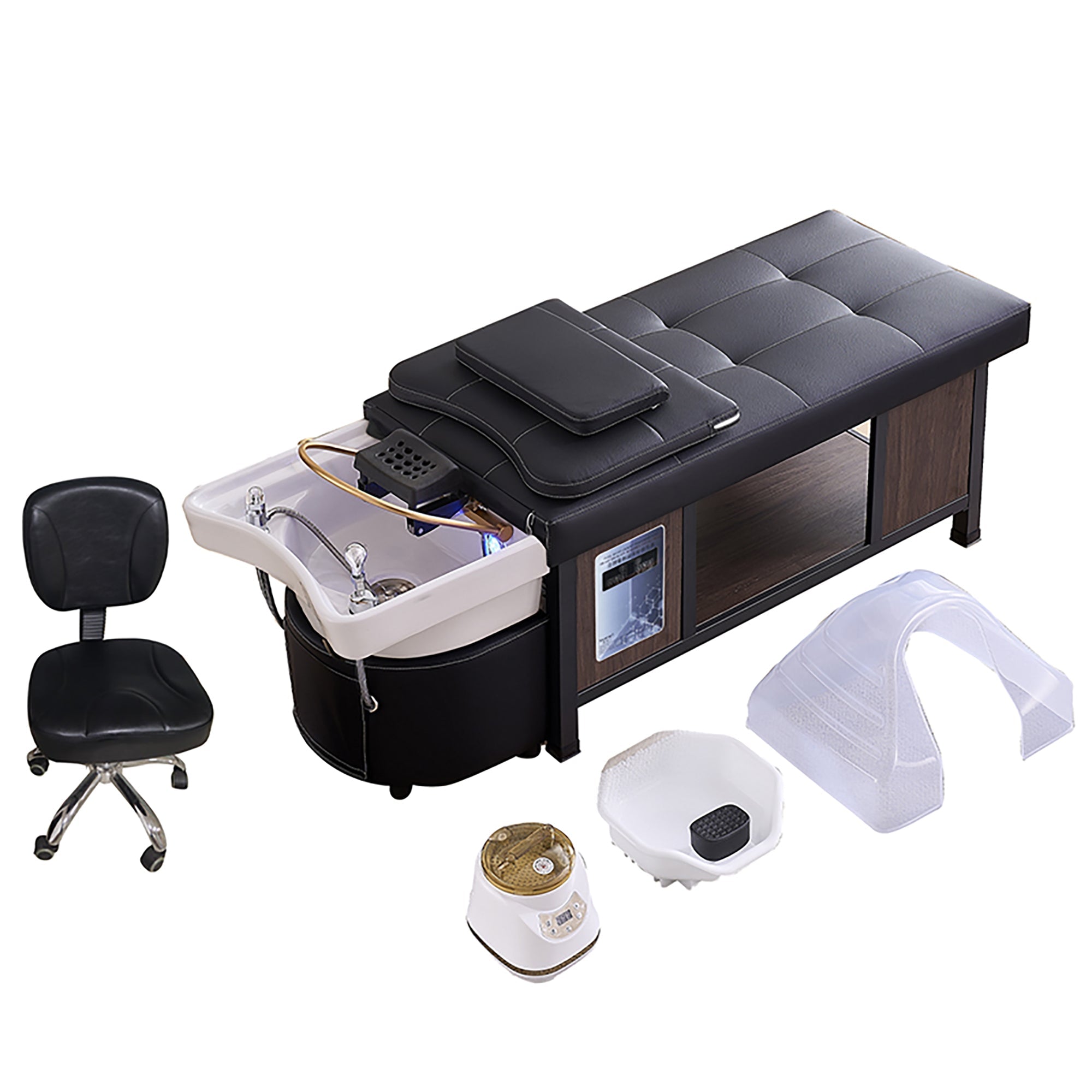 611 - 5C | Plumbed | Thai - Style Head Spa Shampoo Bed — Water Circulation & Fumigation | SSW | Head Spa Beds (Plumbed) by SSW - SH Salons