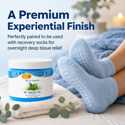 Ice Cooling Pedicure Massage Gel | Mint & Eucalyptus | 16 fl. oz. | SPA REDI