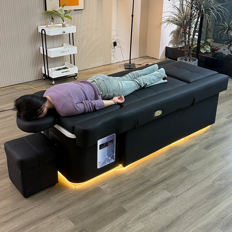 631 | Plumbed | Electric - Lifting Head Spa Bed — LED Light & Pedicure Support | SSW | Head Spa Beds (Plumbed) by SSW - SH Salons