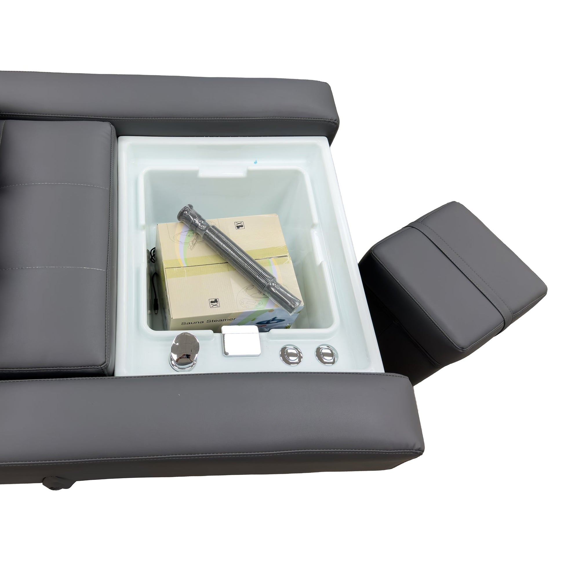 631 | Plumbed | Electric - Lifting Head Spa Bed — LED Light & Pedicure Support | SSW | Head Spa Beds (Plumbed) by SSW - SH Salons