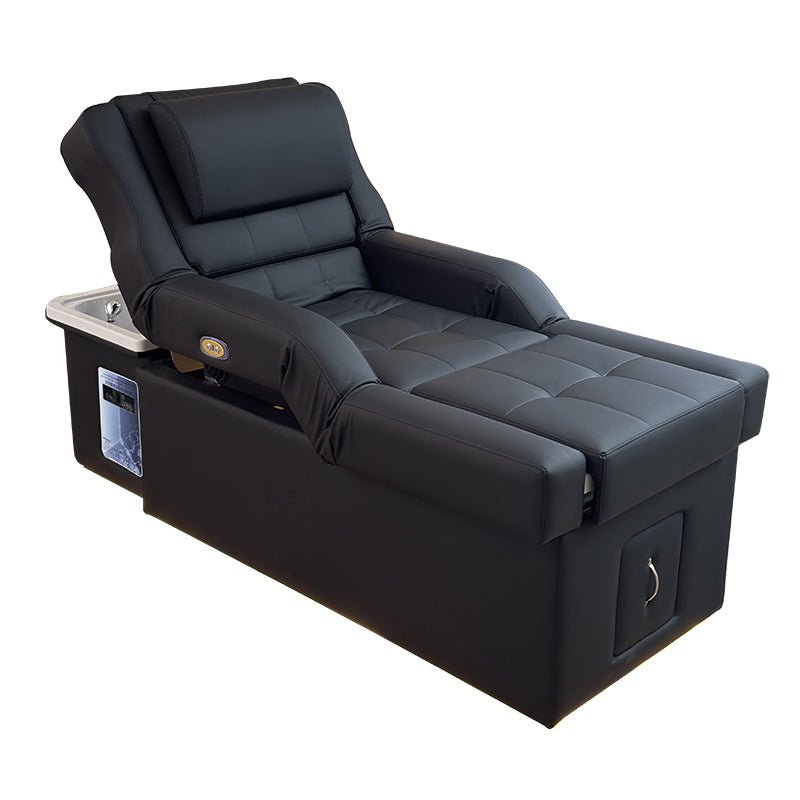 631 | Plumbed | Electric - Lifting Head Spa Bed — LED Light & Pedicure Support | SSW | Head Spa Beds (Plumbed) by SSW - SH Salons