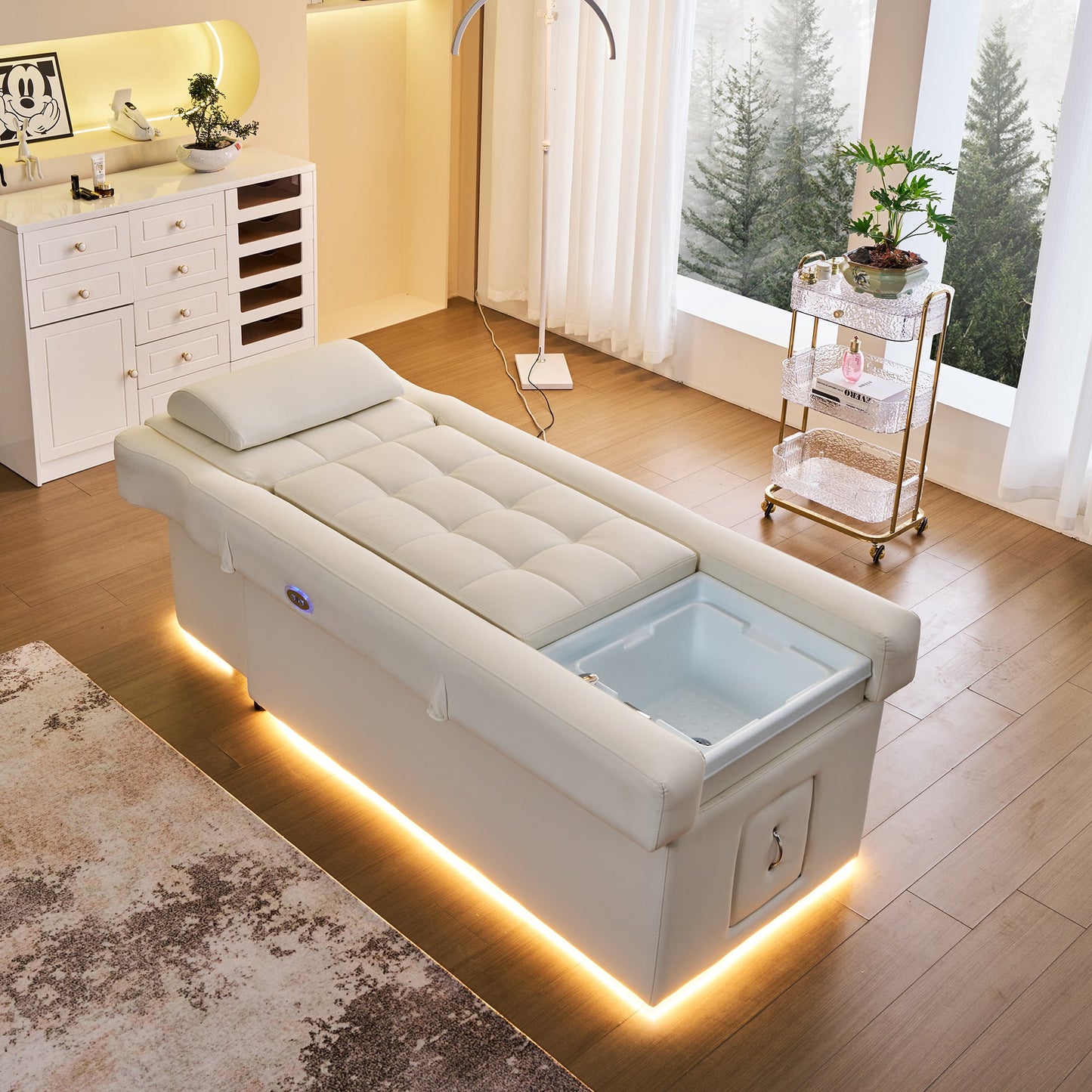 631D Electric Lifting Head Spa Bed - FRESH WATER | Head Spa Beds (Plumbed) by SSW - SH Salons