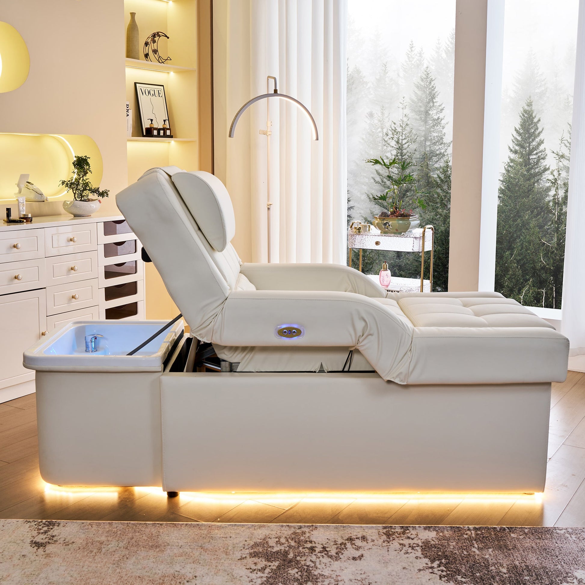 631D Electric Lifting Head Spa Bed - FRESH WATER | Head Spa Beds (Plumbed) by SSW - SH Salons