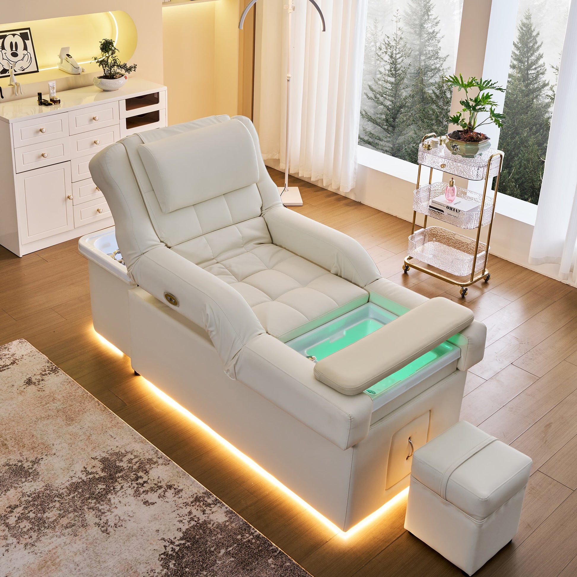 631D Electric Lifting Head Spa Bed - FRESH WATER | Head Spa Beds (Plumbed) by SSW - SH Salons