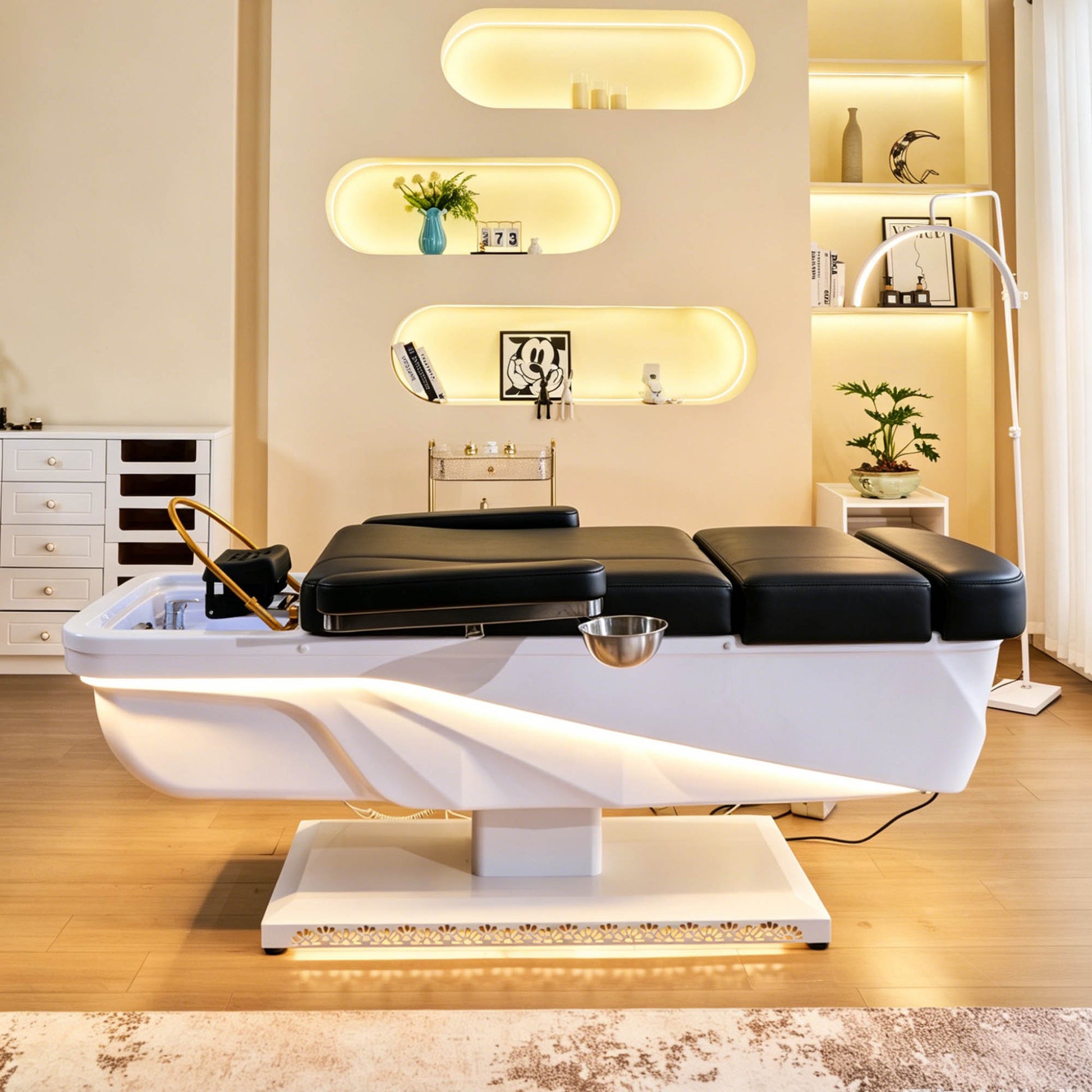 645D Fresh Water Electric Japanese Head Spa Massage Bed – Plumbed by SSW | SH Salons