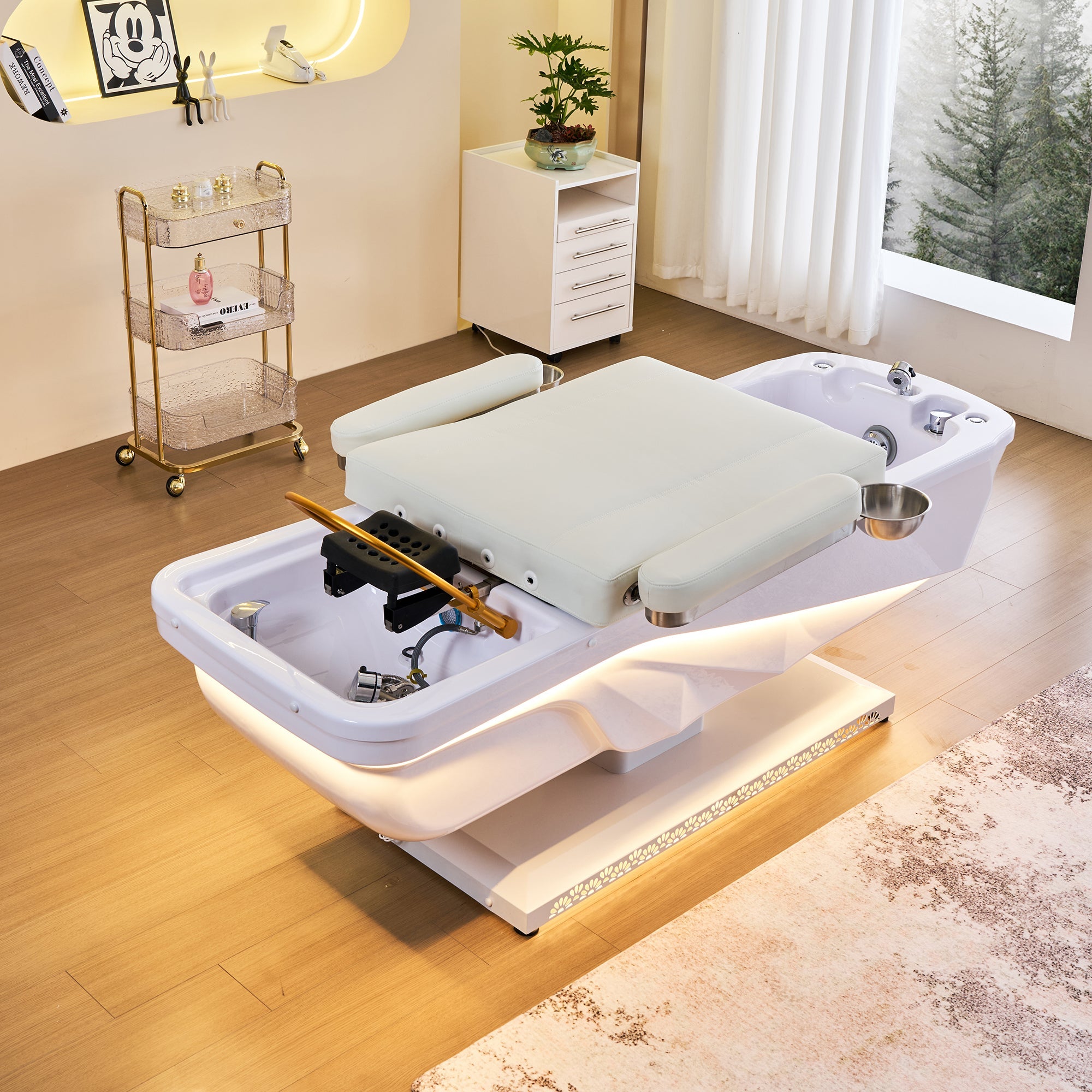 645D Fresh Water Electric Japanese Head Spa Massage Bed – Plumbed by SSW | SH Salons