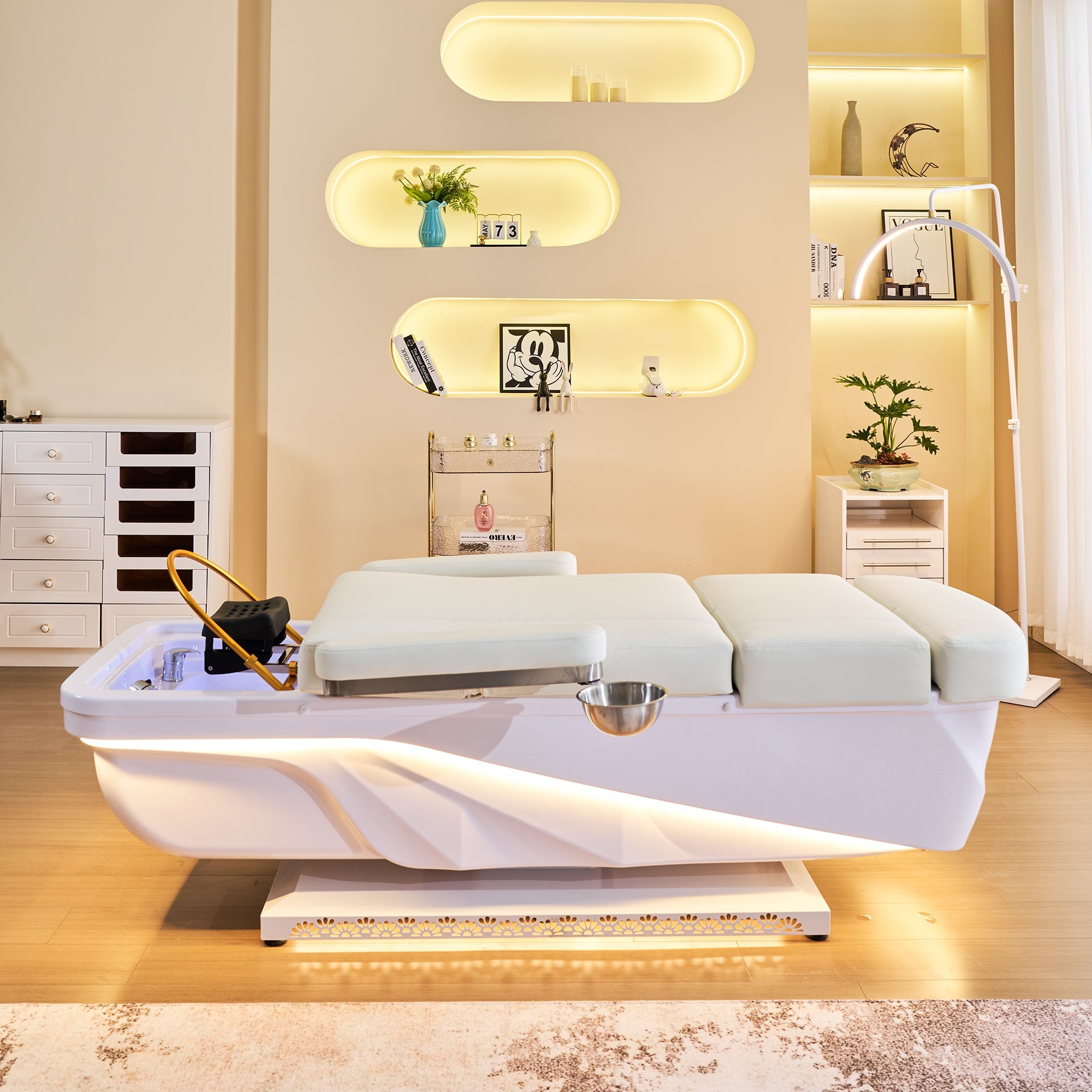 645D Fresh Water Electric Japanese Head Spa Massage Bed – Plumbed by SSW | SH Salons
