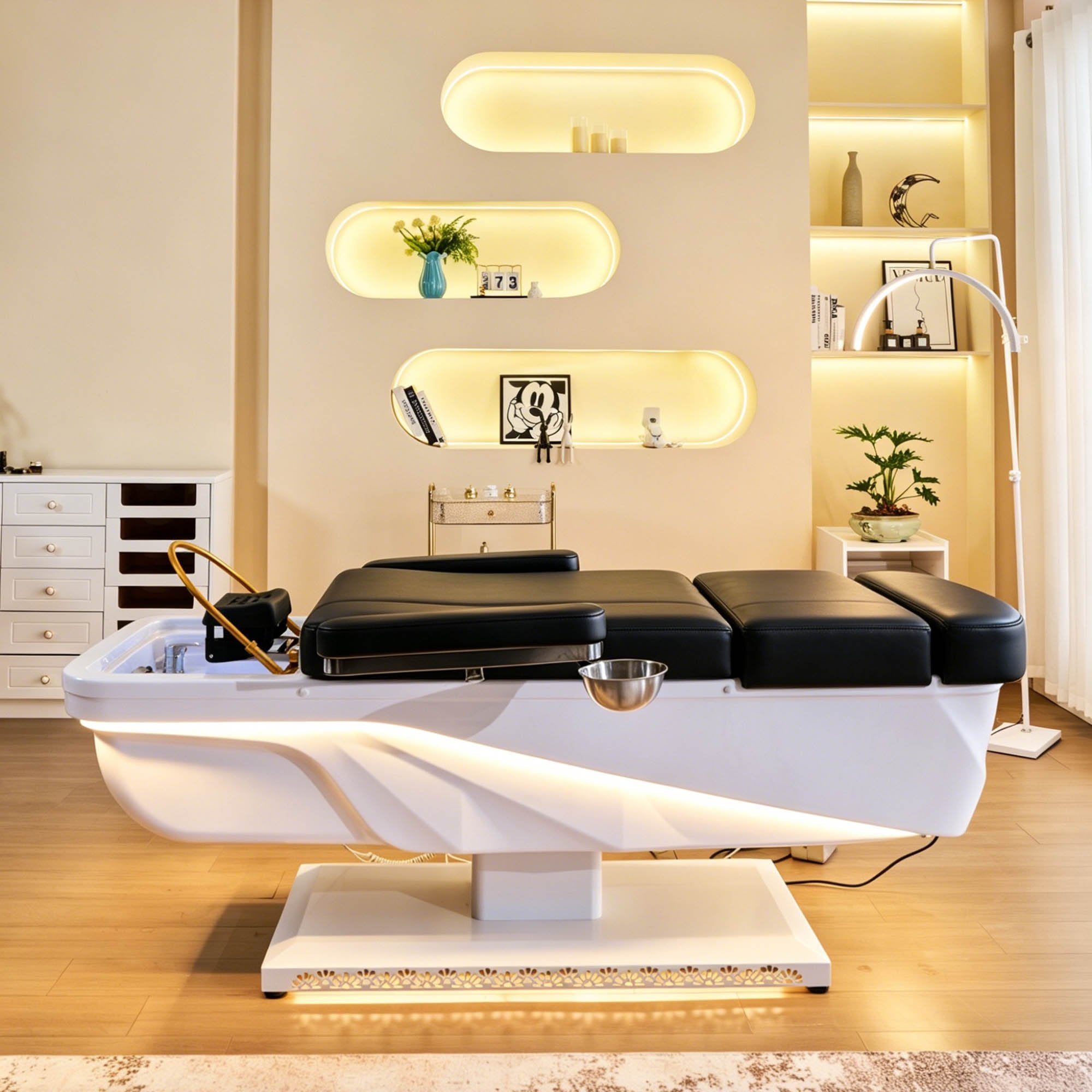 645D Fresh Water Electric Japanese Head Spa Massage Bed – Plumbed by SSW | SH Salons