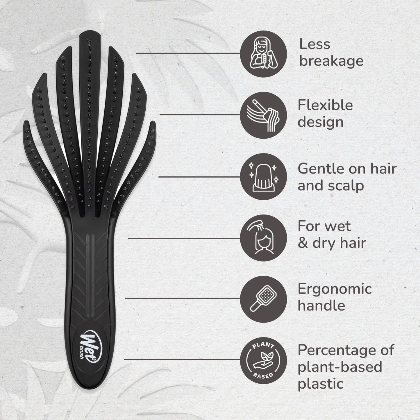 Go Green Curl Detangler Hair Brush | Curly Hair Detangling Brush with IntelliFlex® Bristles | WET BRUSH